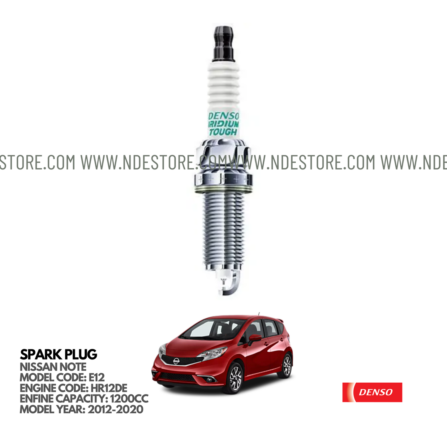 SPARK PLUG IRIDIUM DENSO FOR NISSAN NOTE E12 (2012-2020)