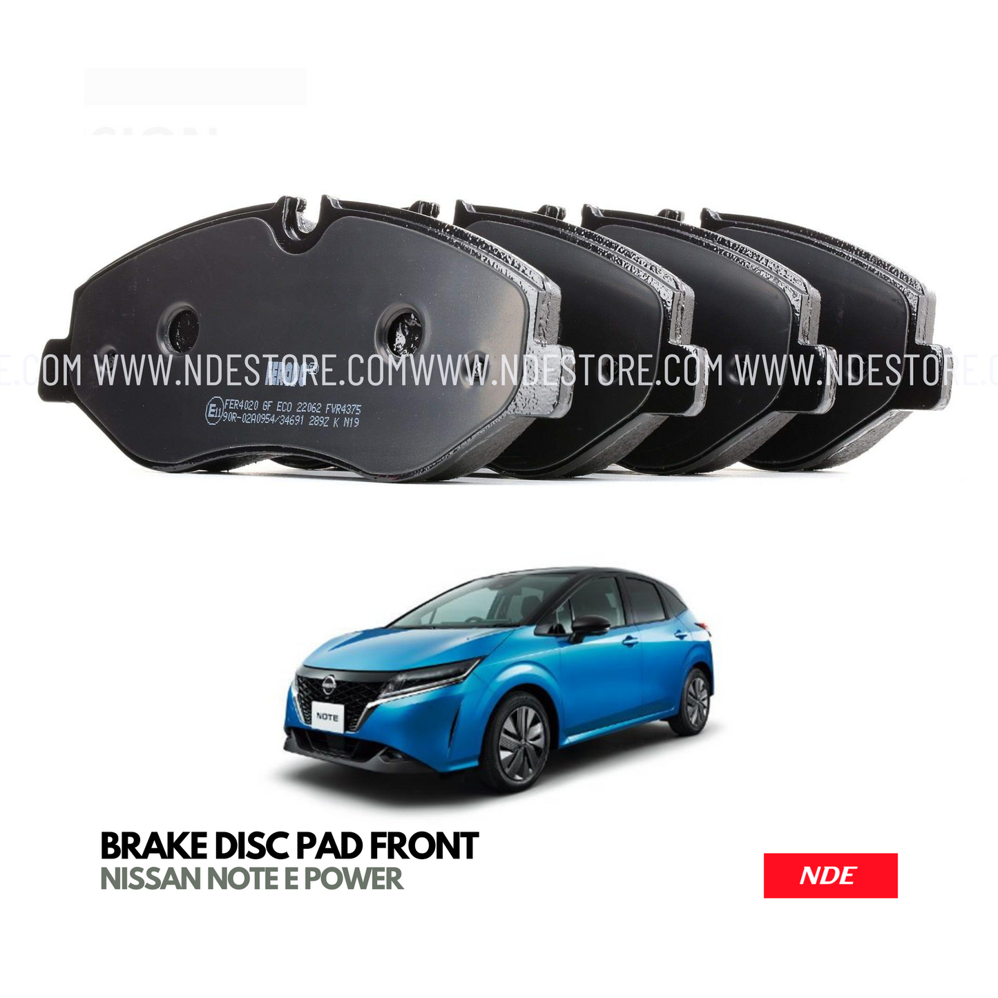 BRAKE DISC PAD FRONT AKEBONO BRAKES FOR NISSAN NOTE E POWER - ndestore.com