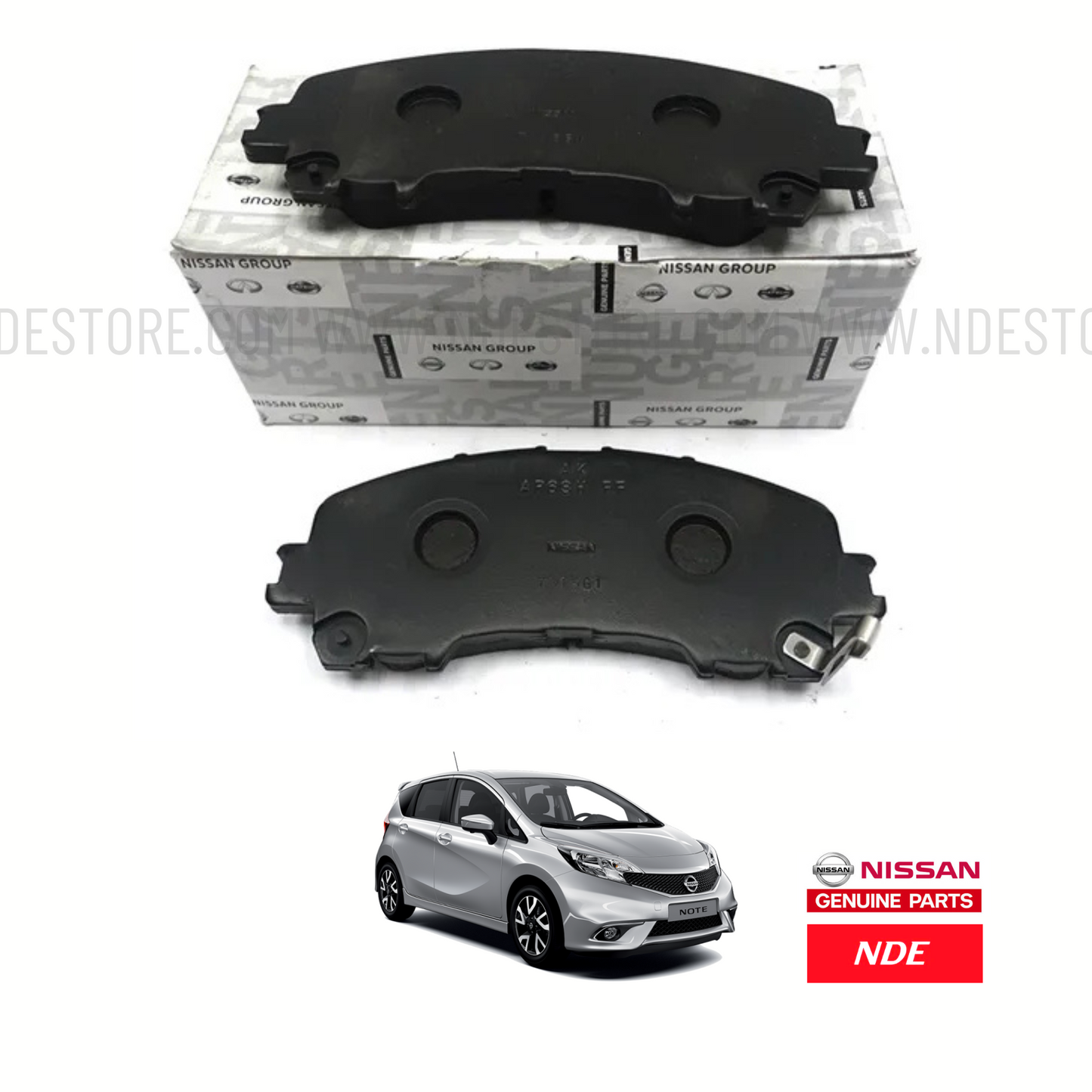 BRAKE DISC PAD SET FRONT GENUIINE FOR NISSAN NOTE (2013-2020)