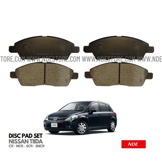 BRAKE DISC PAD SET KIT FRONT FOR NISSAN TIIDA 1500CC (2004-2012) - ndestore.com