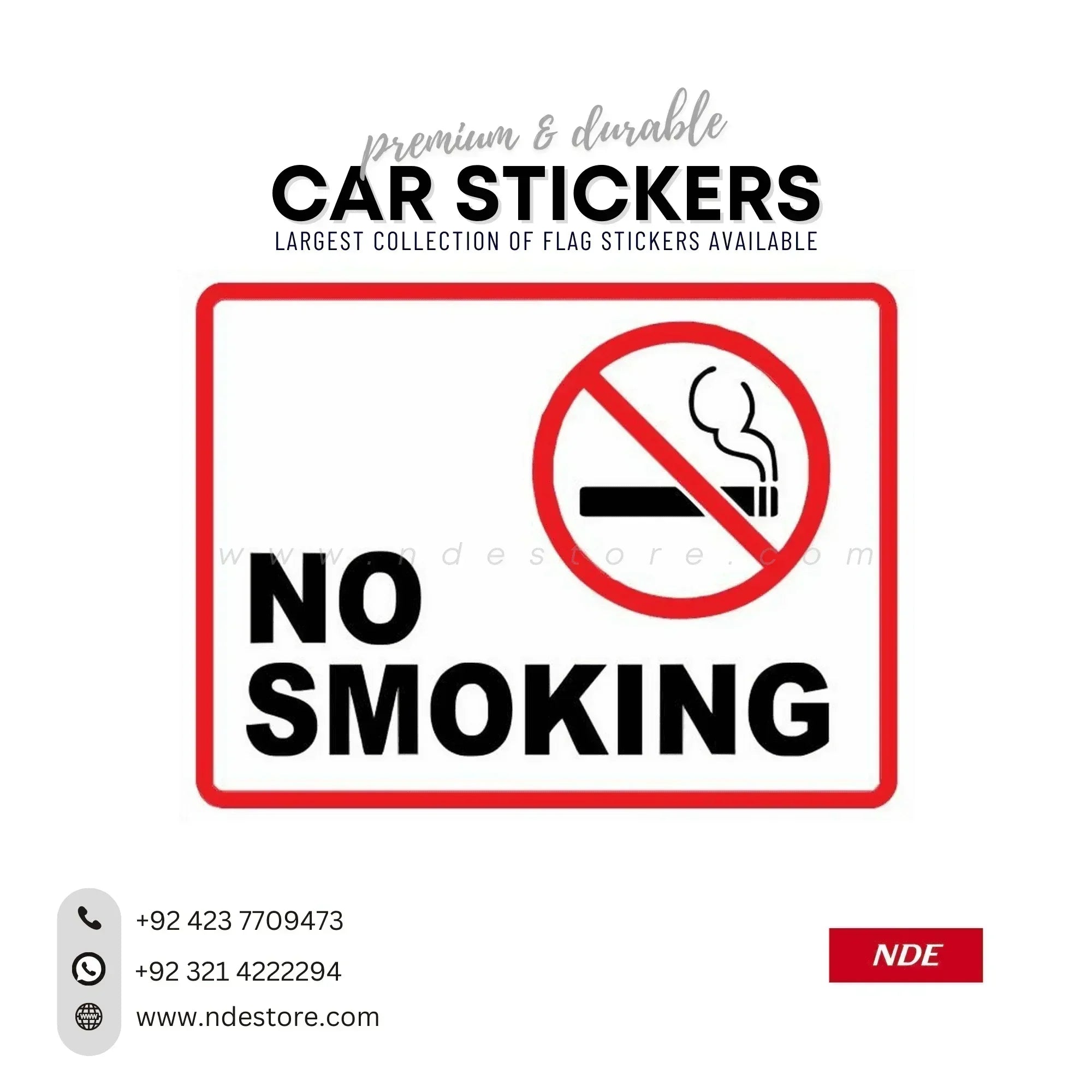 STICKER, NO SMOKING SERIES - NDE STORE