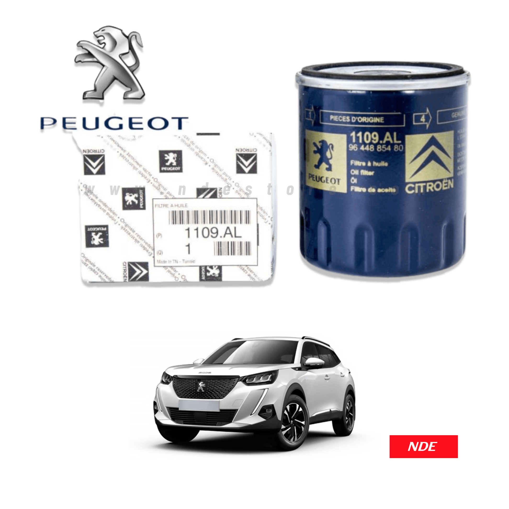 OIL FILTER GENUINE FOR PEUGEOT 2008 (MADE IN FRANCE) - ndestore.com