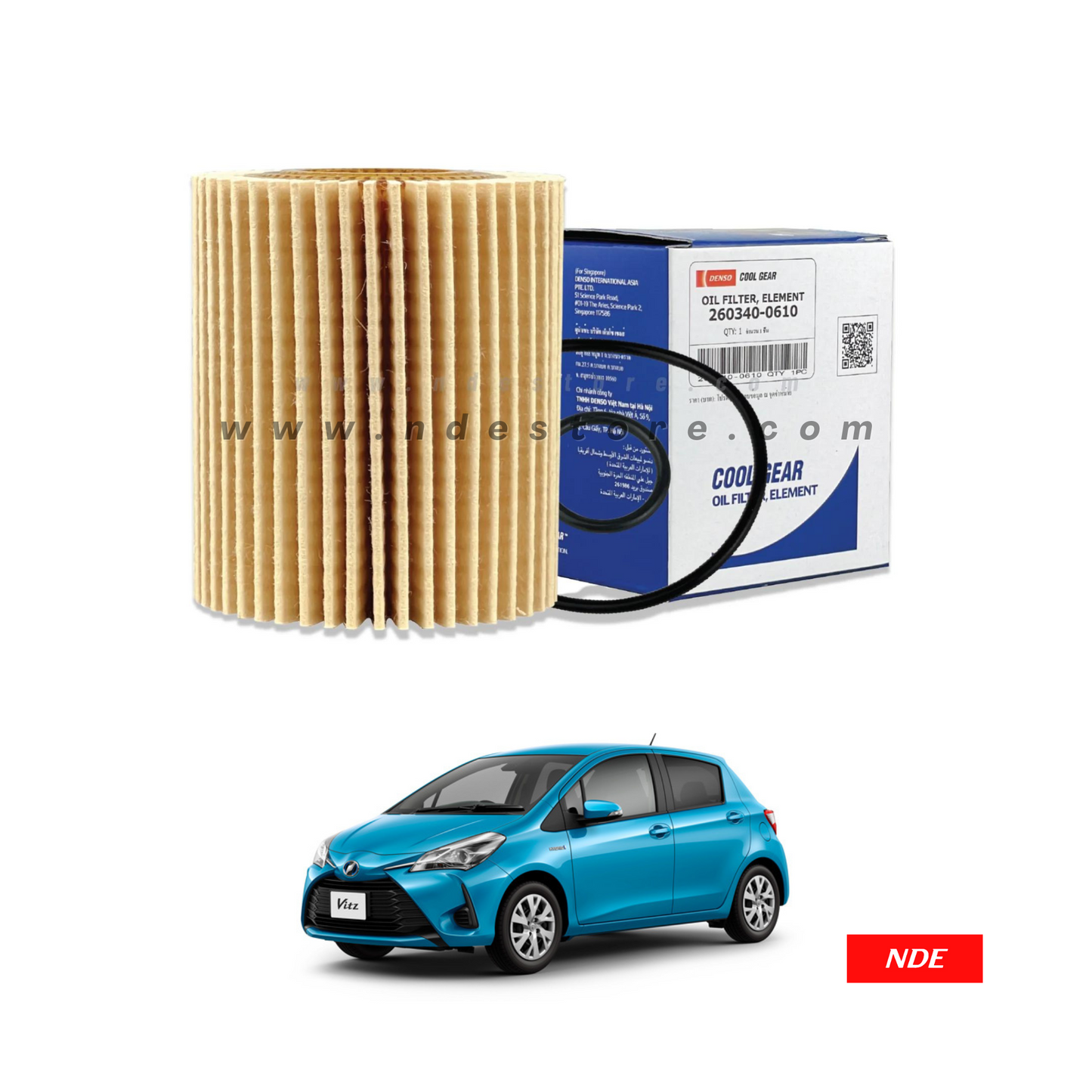 OIL FILTER ELEMENT DENSO FOR TOYOTA VITZ (2015-2023)