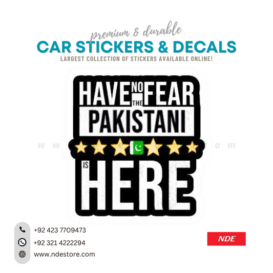 STICKER, PAKISTAN HAVE NO FEAR