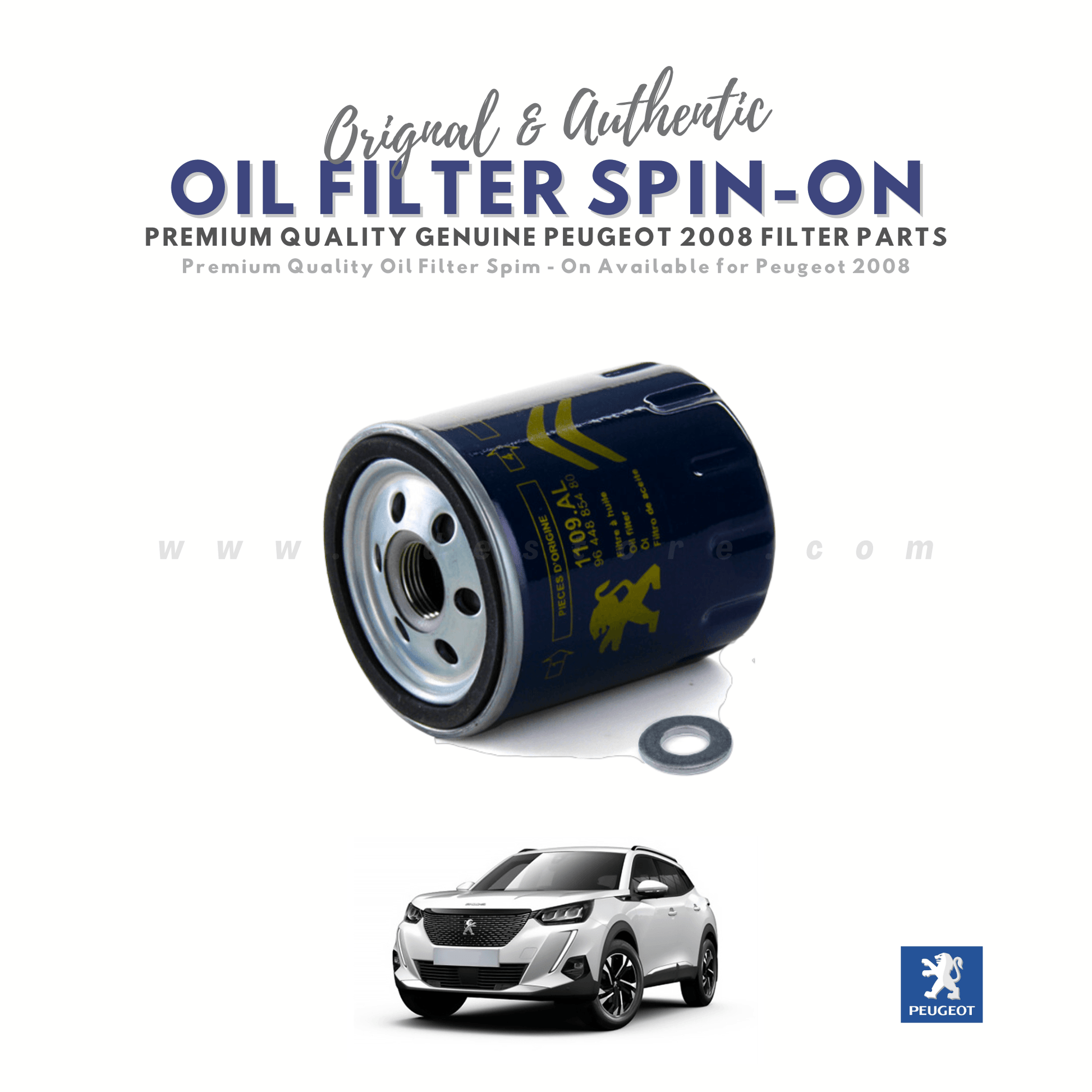 OIL FILTER GENUINE FOR PEUGEOT 2008 (MADE IN FRANCE) - ndestore.com