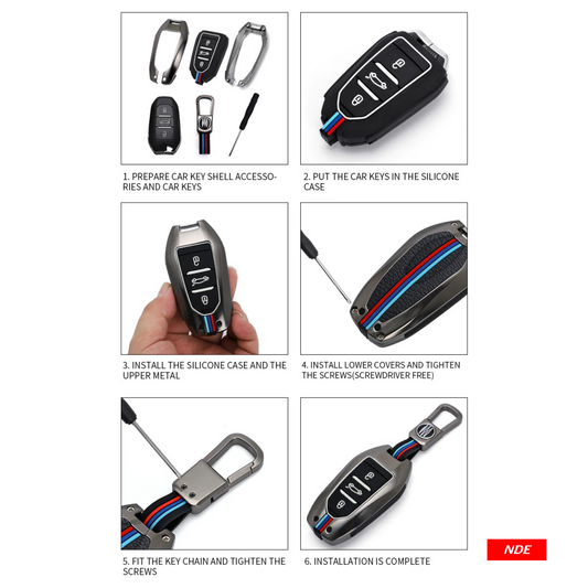 KEY COVER METAL FOR PEUGEOT 2008