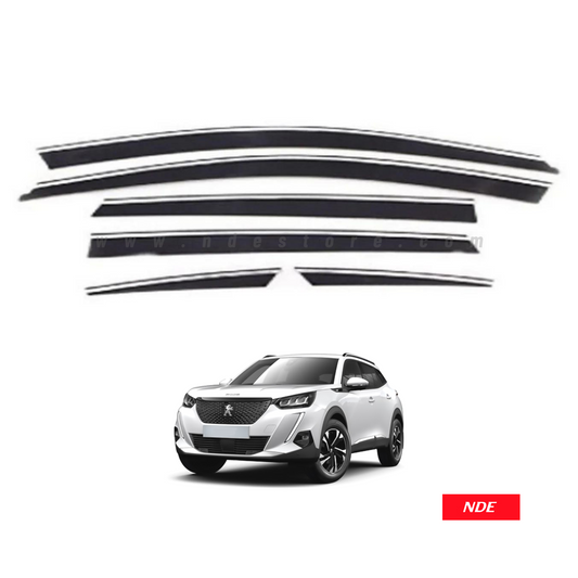 AIR PRESS BLACK TINTED DOOR WINDOW VISOR FOR PEUGEOT 2008 - TXR - ndestore.com