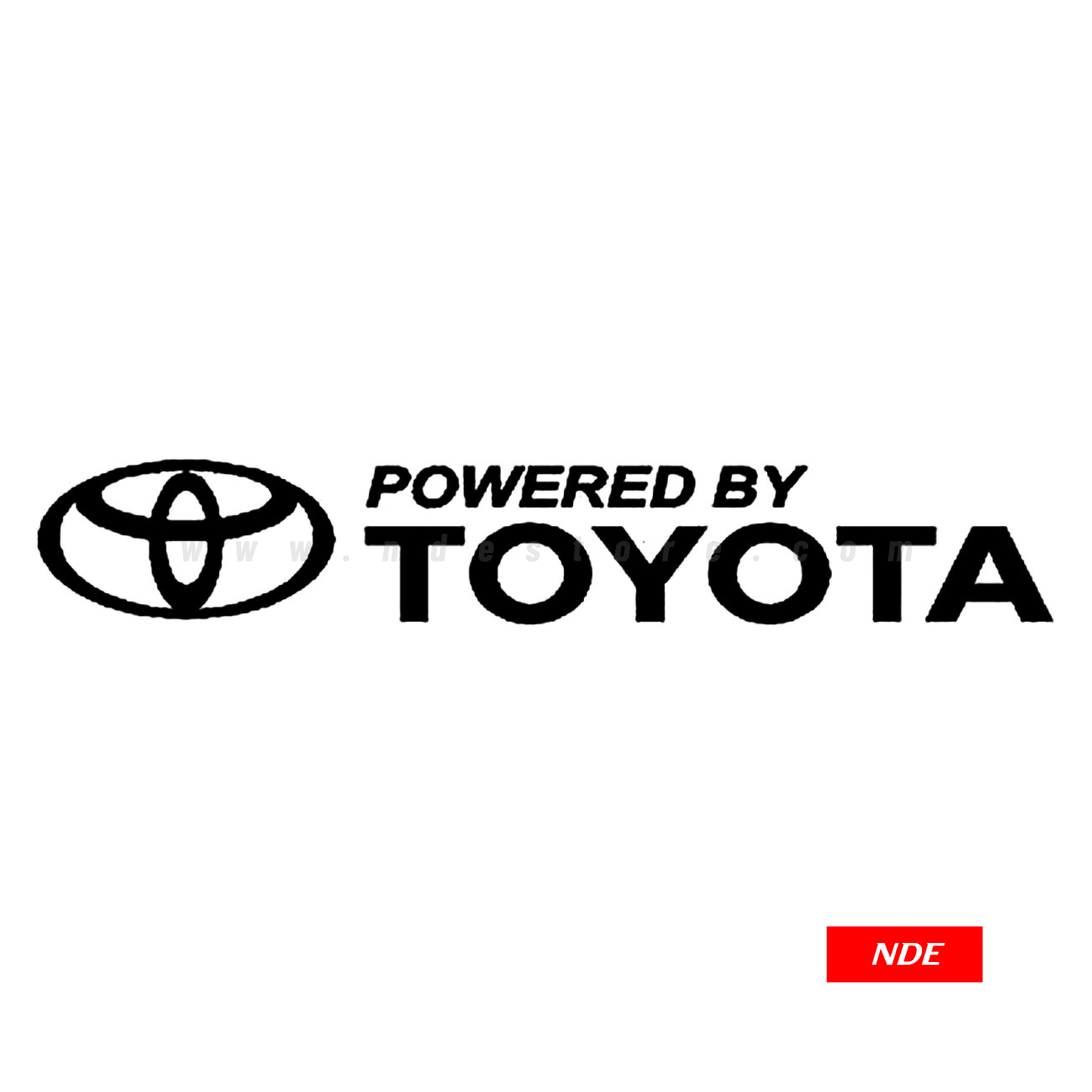 STICKER, POWERED BY TOYOTA SKU:8078 - ndestore.com