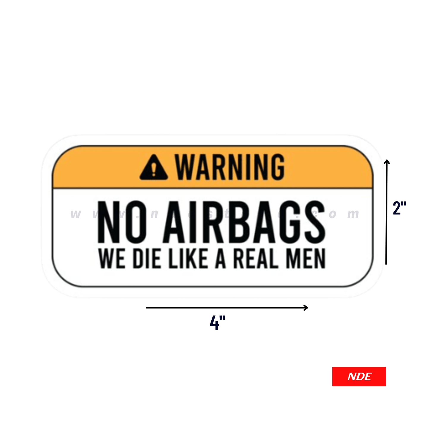 STICKER, NO AIR BAGS WARNING - ndestore.com