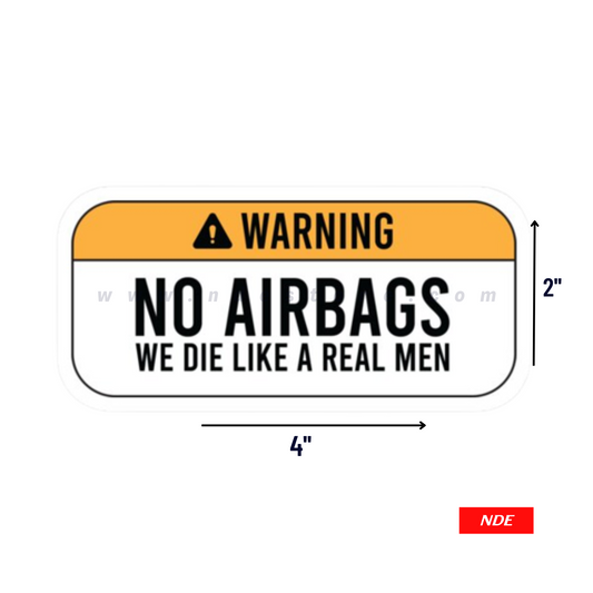 STICKER, NO AIR BAGS WARNING