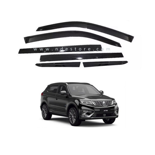 AIR PRESS BLACK TINTED DOOR WINDOW VISOR FOR PROTON X70 - TXR - ndestore.com