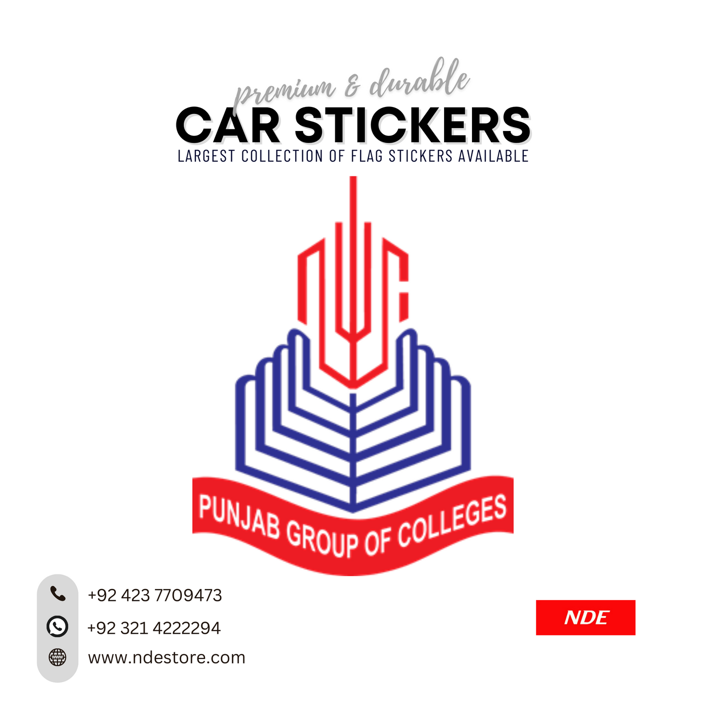 STICKER PUNJAB GROUP OF COLLAGES LOGO