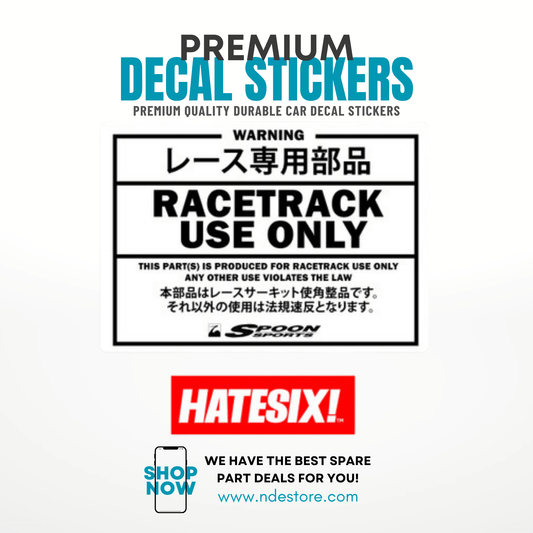 STICKER RACETRACK USE ONLY - ndestore.com