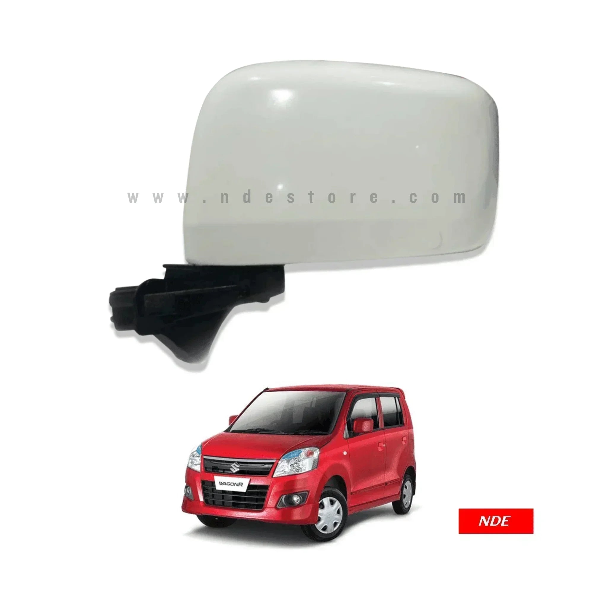 REAR VIEW DOOR SIDE MIRROR WHITE BASE FOR SUZUKI WAGON R NDE STORE
