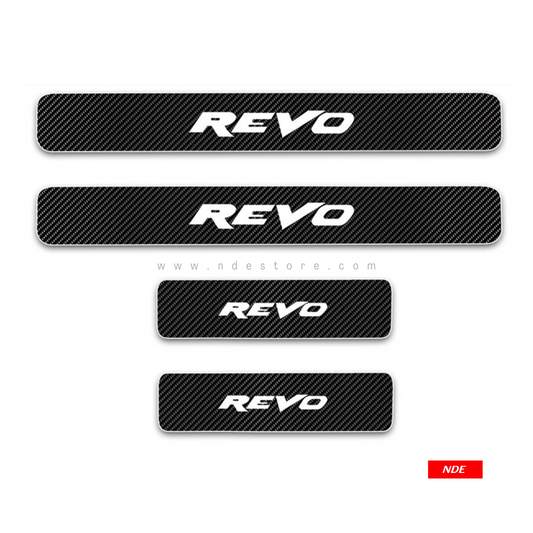 DOOR SILL AREA PROTECTION CARBON FIBER STICKER FOR REVO