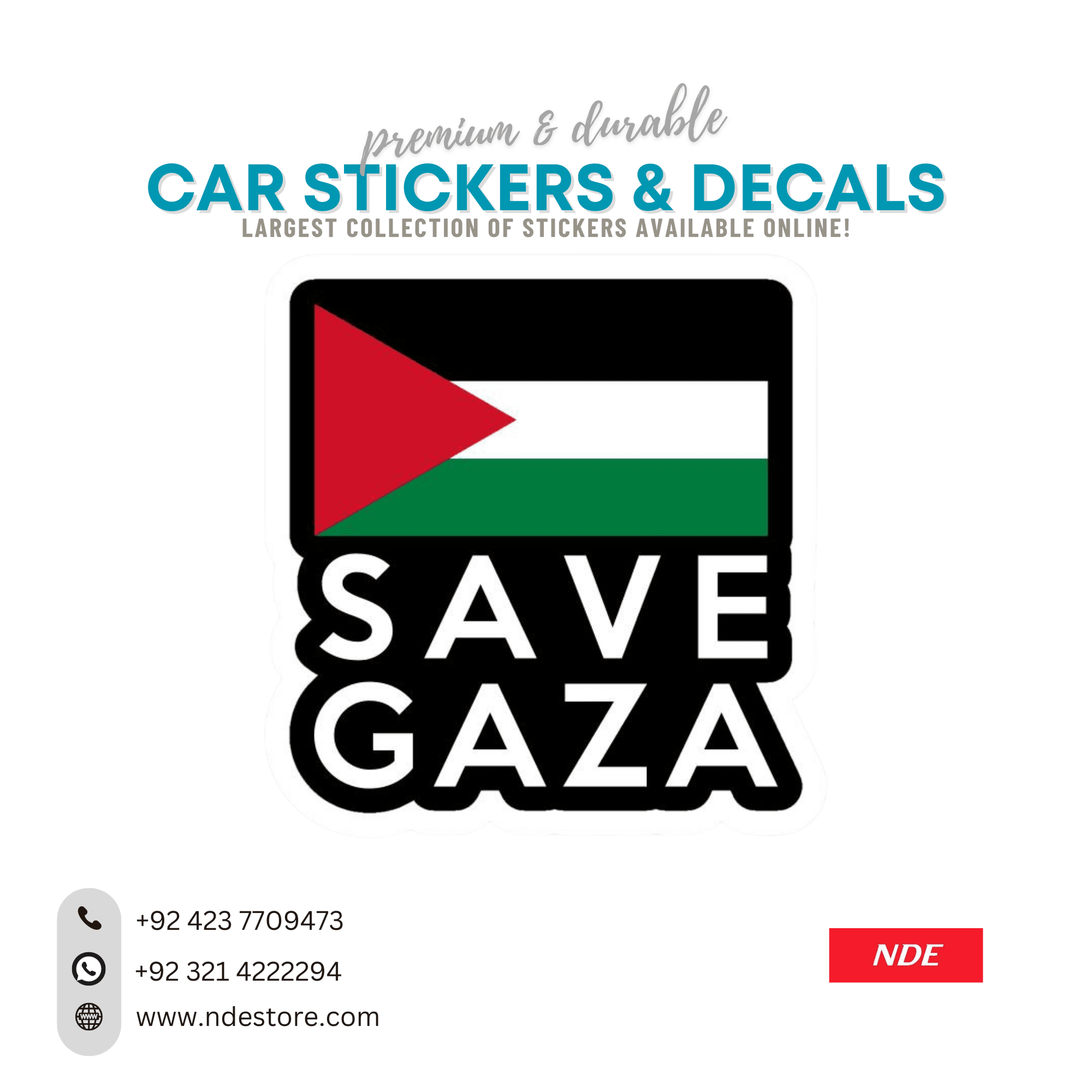 STICKER SAVE GAZA PALESTINE - ndestore.com