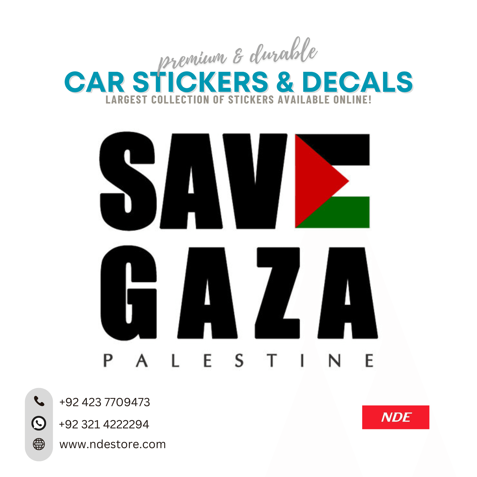 STICKER SAVE GAZA PALESTINE - ndestore.com