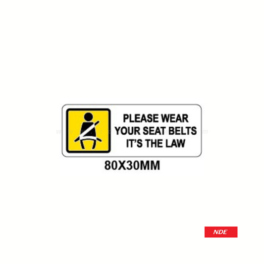 STICKER, SEAT BELT CAUTION SIGN