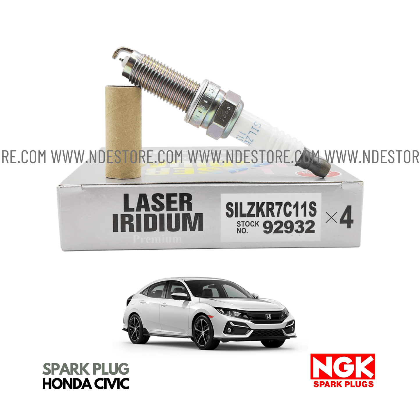 SPARK PLUG NGK LASER IRIDIUM FOR HONDA CIVIC 1800CC (2016-2021) - ndestore.com