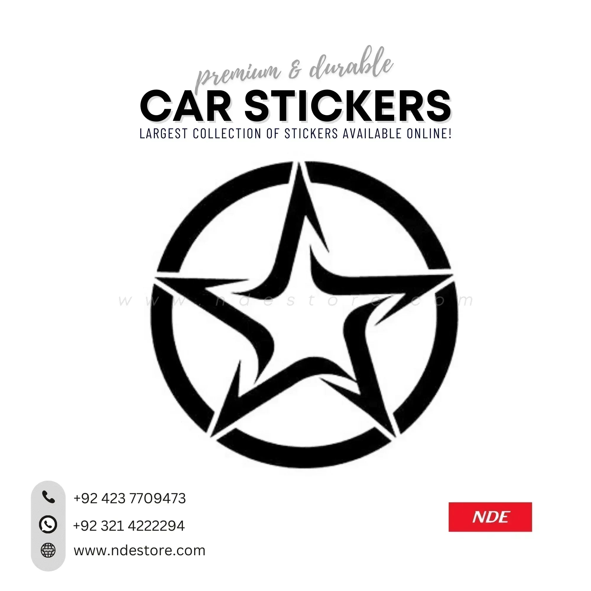 Car Star Sticker STICKER , STAR (SKU: S44533) - ndestore.com