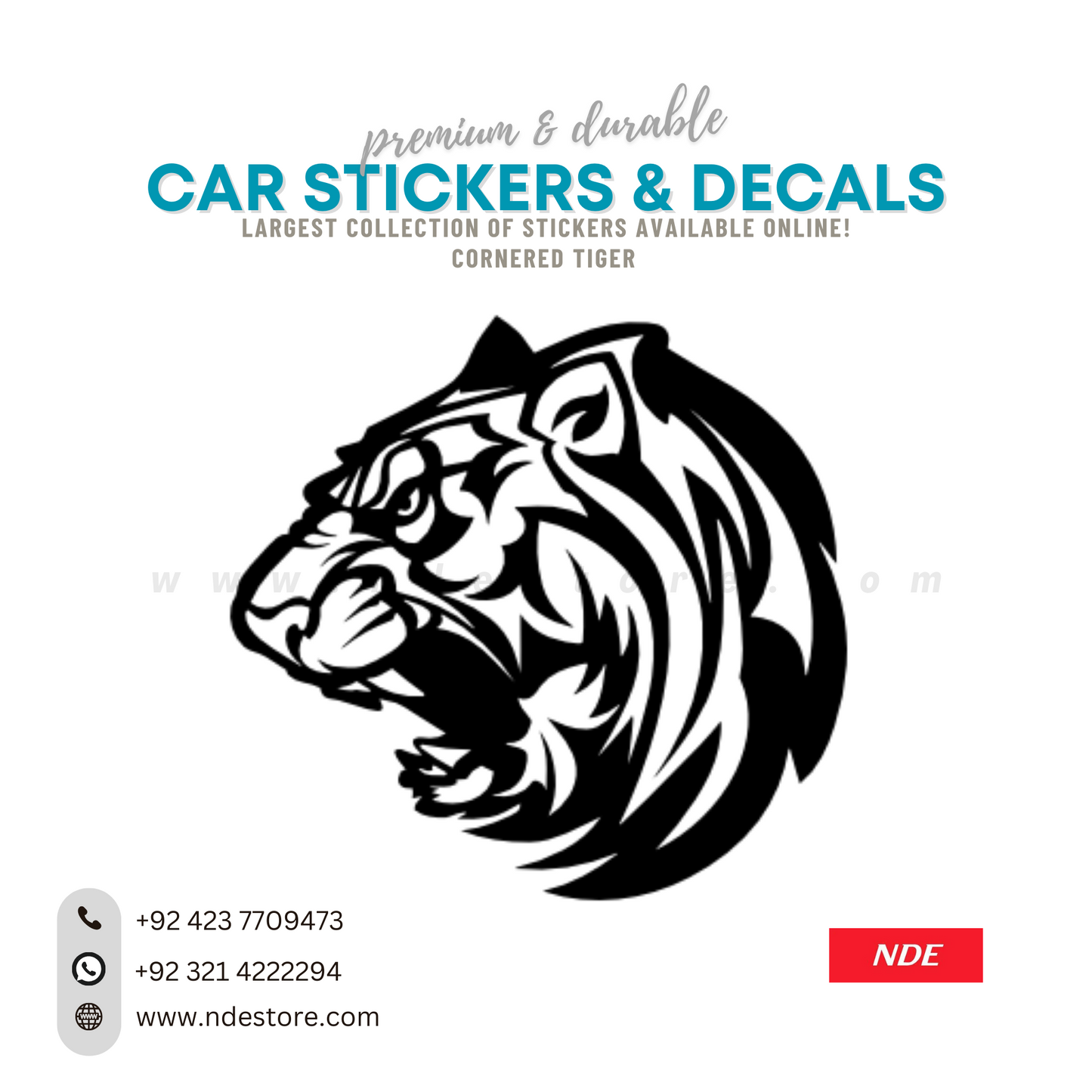 STICKER, CORDNERED TIGER