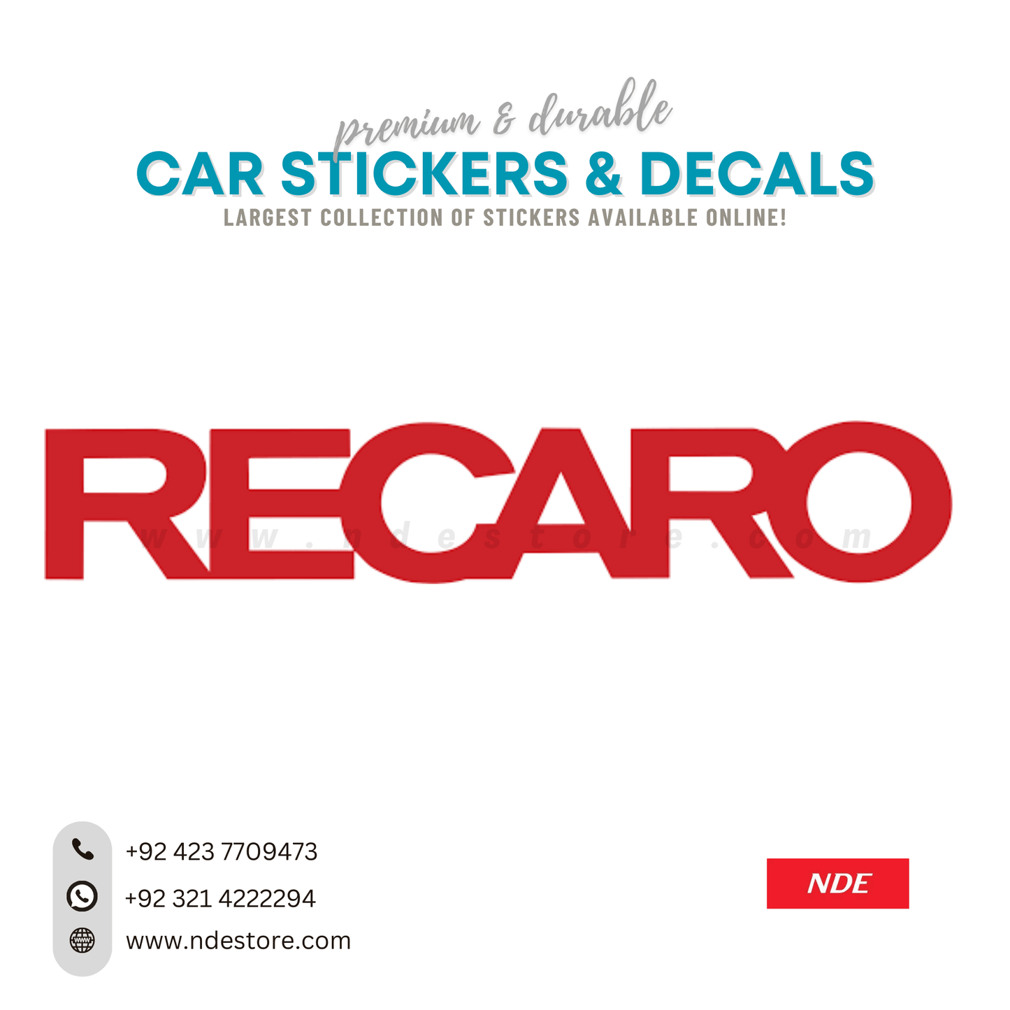 STICKER, RECARO - ndestore.com