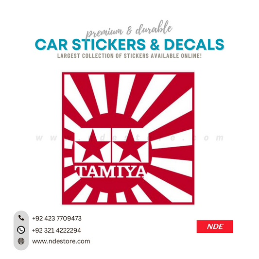 STICKER, TAMIYA JDM RED