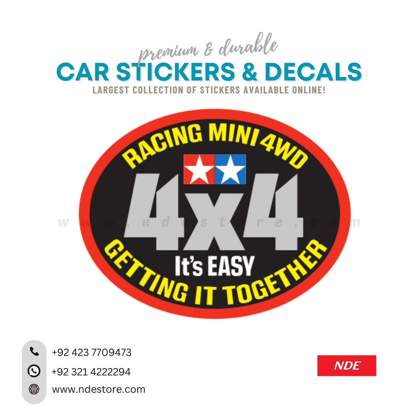 STICKER RACING MINI 4WD 4X4 - ndestore.com