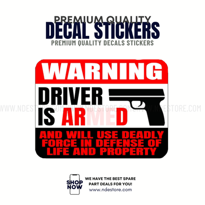 Pakistan Largest Collection of Premium Quality Warning Stickers available in stock - Customize Design as per requirement - Shop Now at www.ndestore.com