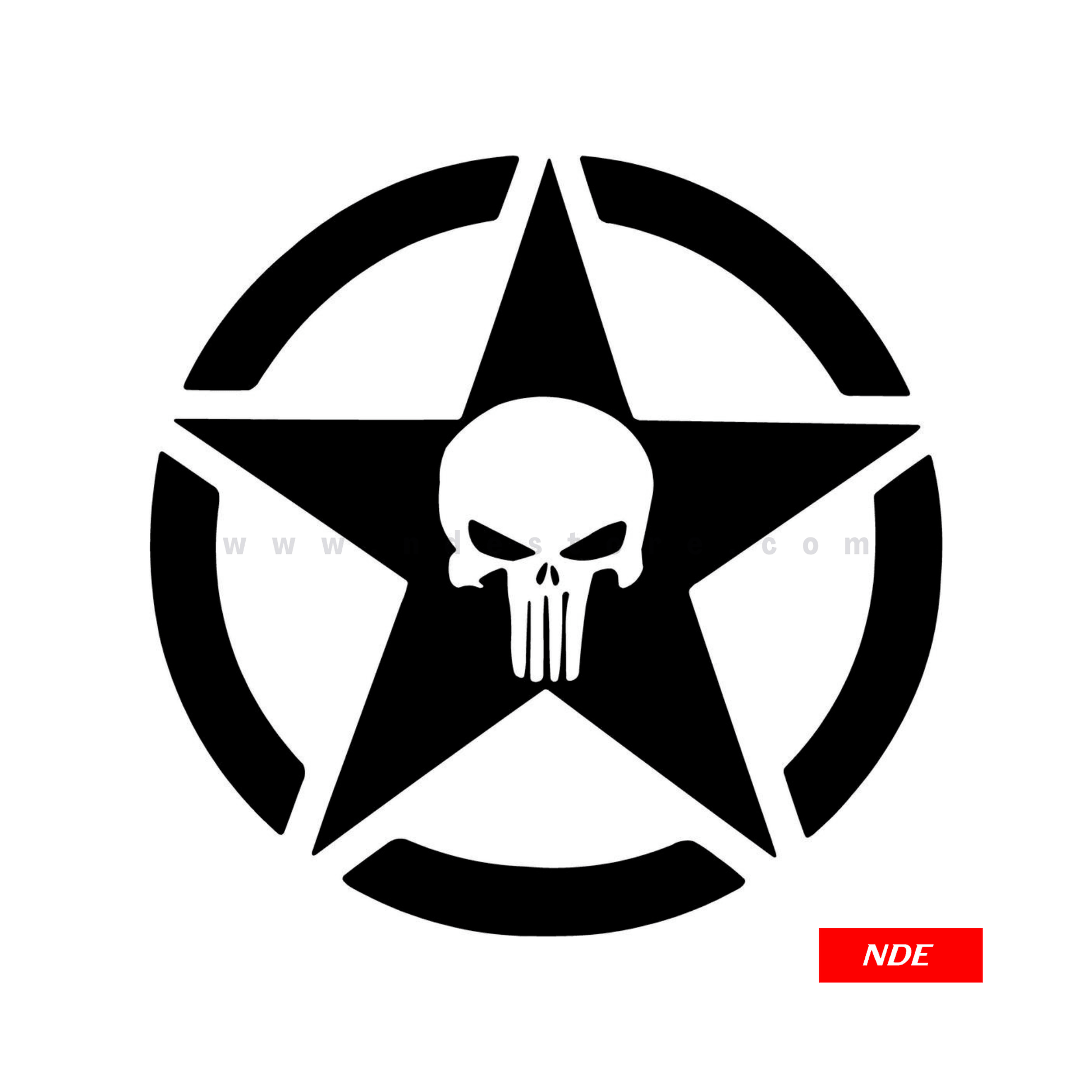 STICKER, SKULL STAR (SK005) - ndestore.com