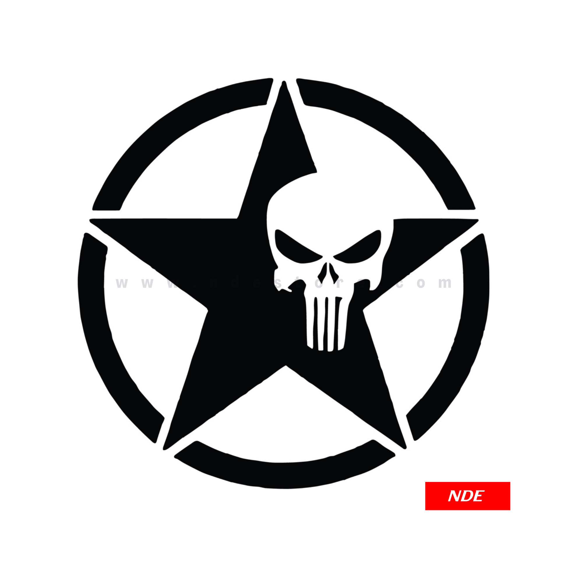 STICKER, SKULL STAR (SK005) - ndestore.com