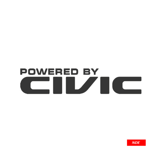 STICKER, POWERED BY CIVIC SKU:8075