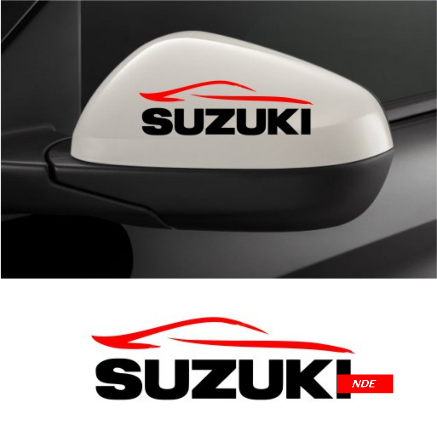 STICKER, SUZUKI SIDE MIRROR (2 PCS)