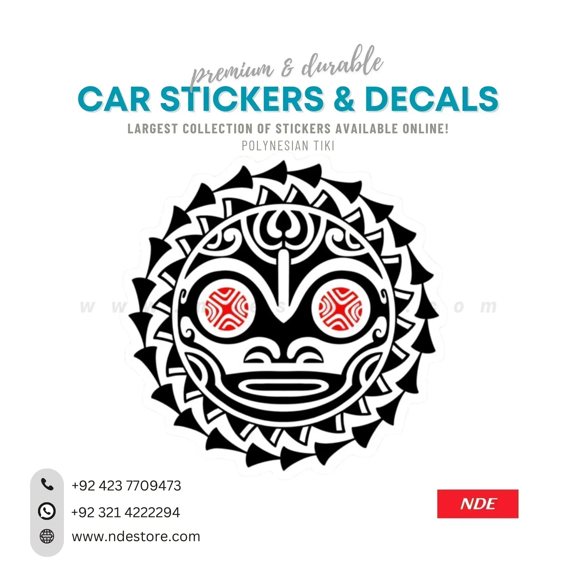 Simple Sticker Design Polynesian STICKER, POLYNESIAN TIKI - NDE STORE