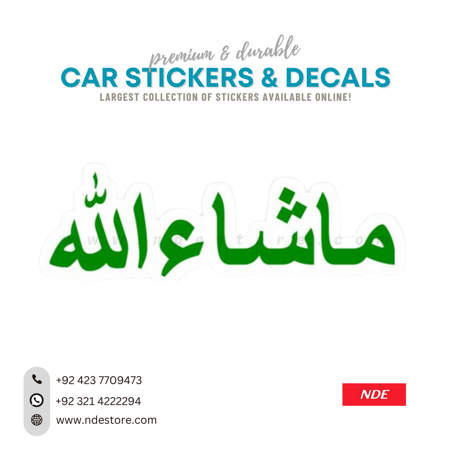 STICKER ISLAMIC STICKER MASHALLAH - ndestore.com