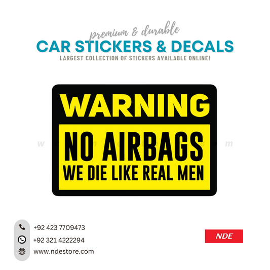 STICKER, WARNING NO AIR BAGS