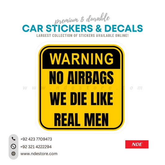 STICKER, WARNING NO AIR BAGS