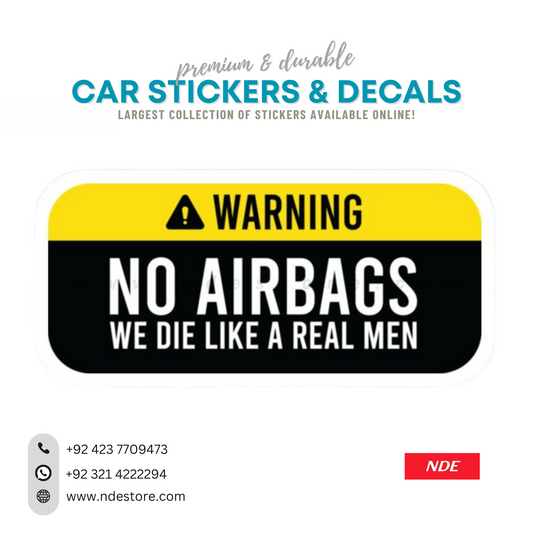 STICKER, WARNING NO AIR BAGS