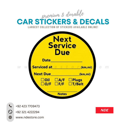 STICKER, NEXT SERVICE DUE / OIL CHANGE STICKER