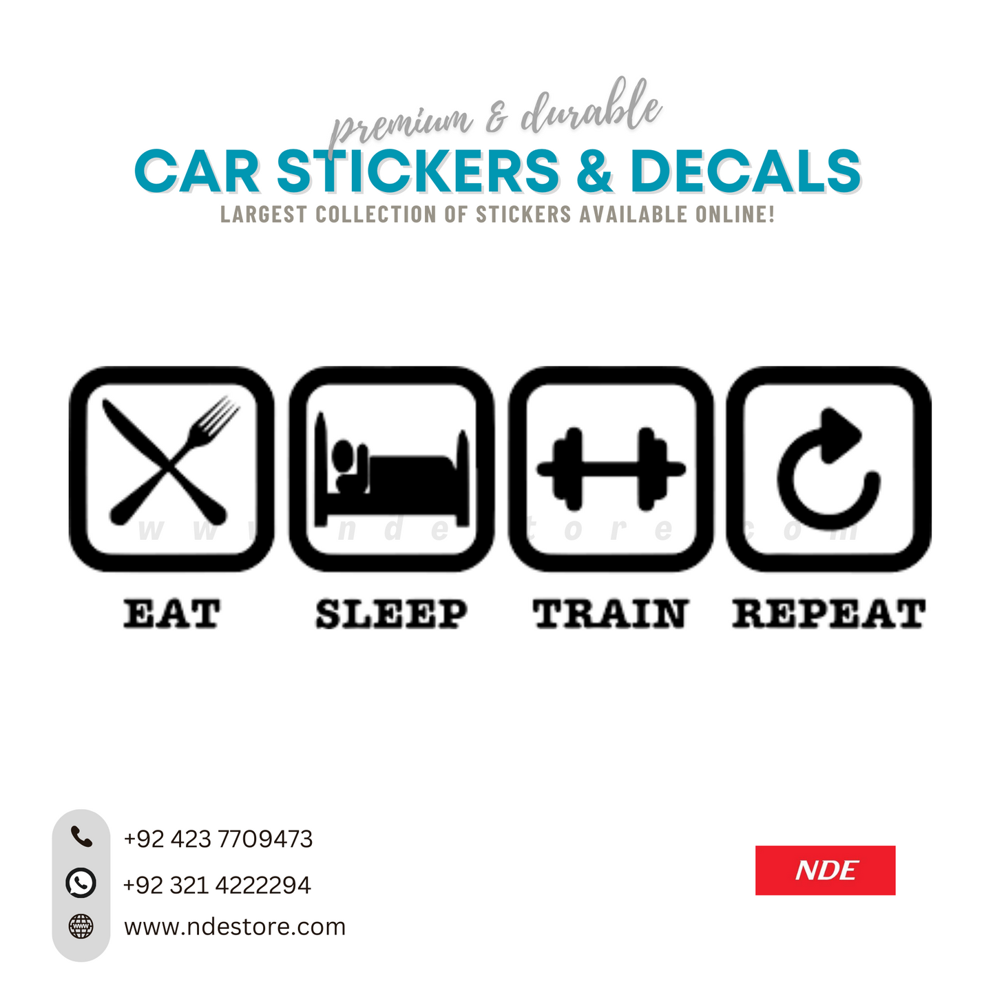 STICKER, EAT SLEEP TRAIN REPEAT