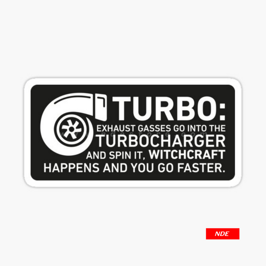 STICKER, TURBO CHARGED - ndestore.com