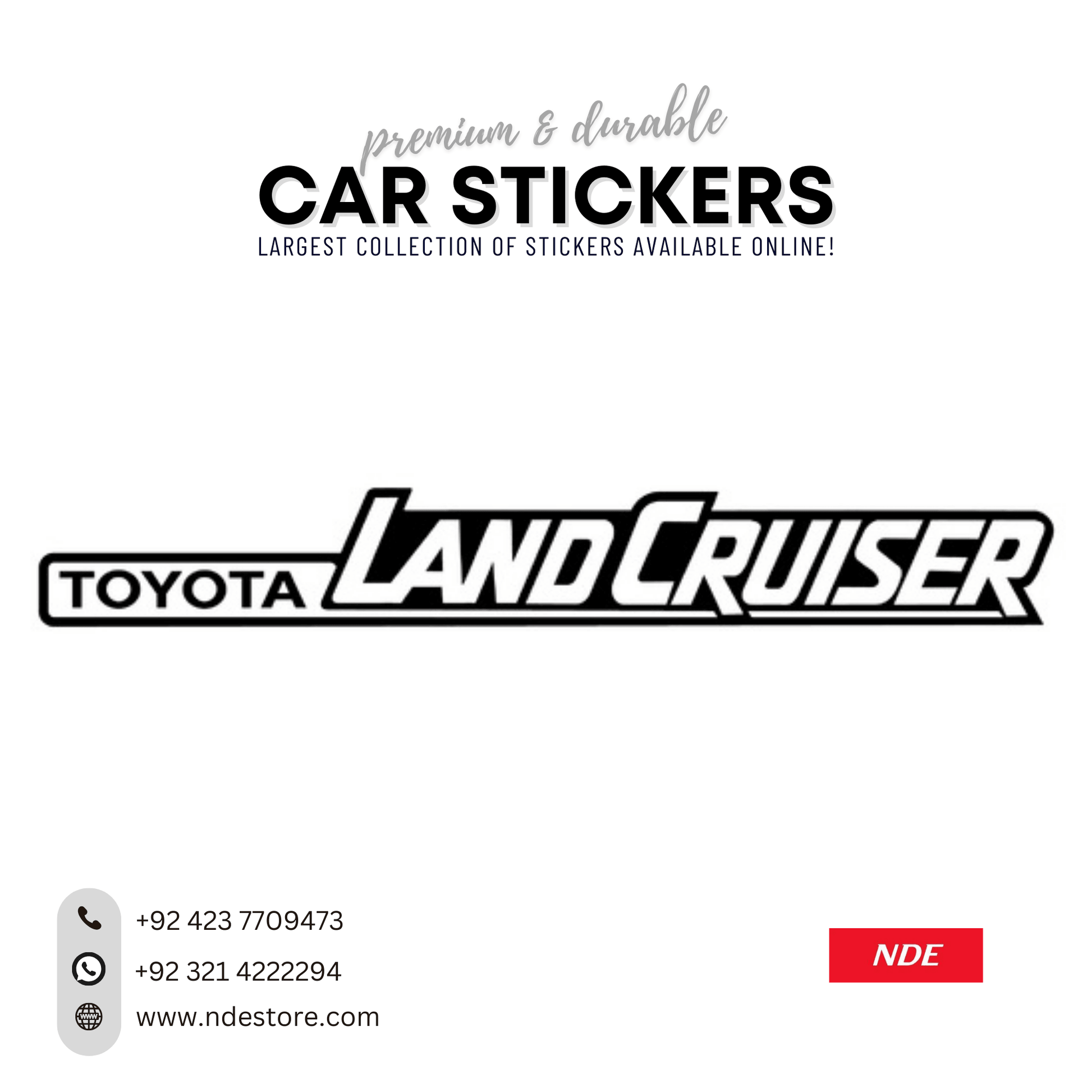 STICKER TOYOTA LANDCRUISER - ndestore.com