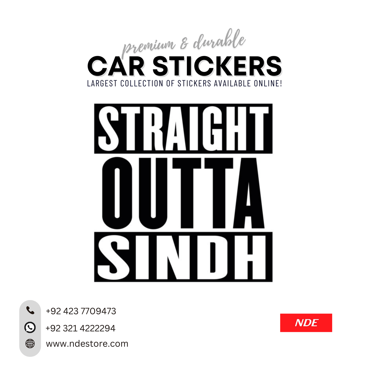 STICKER, STRAIGHT OUTTA SINDH (SKU:C99091)