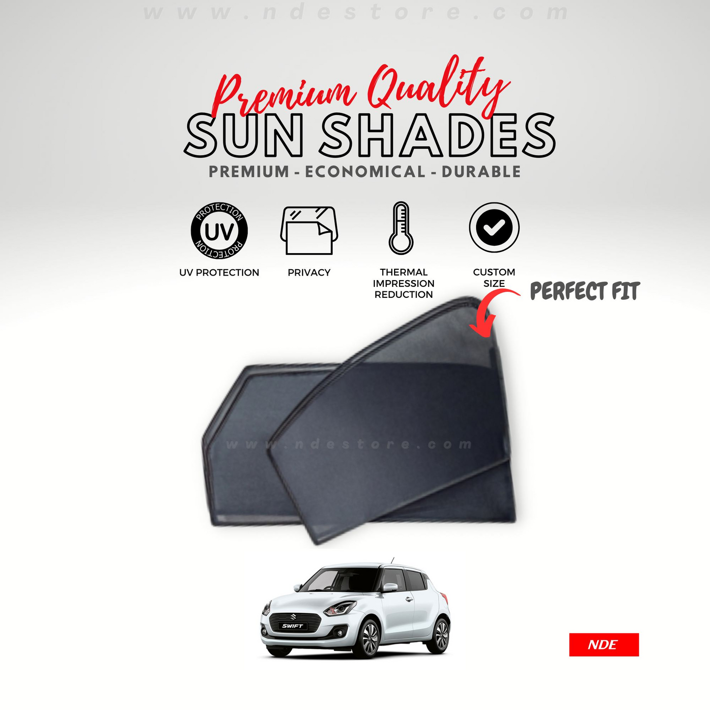 SUN SHADE CURTAIN SET XTREEME MESH FOR SUZUKI SWIFT (2018-2024)