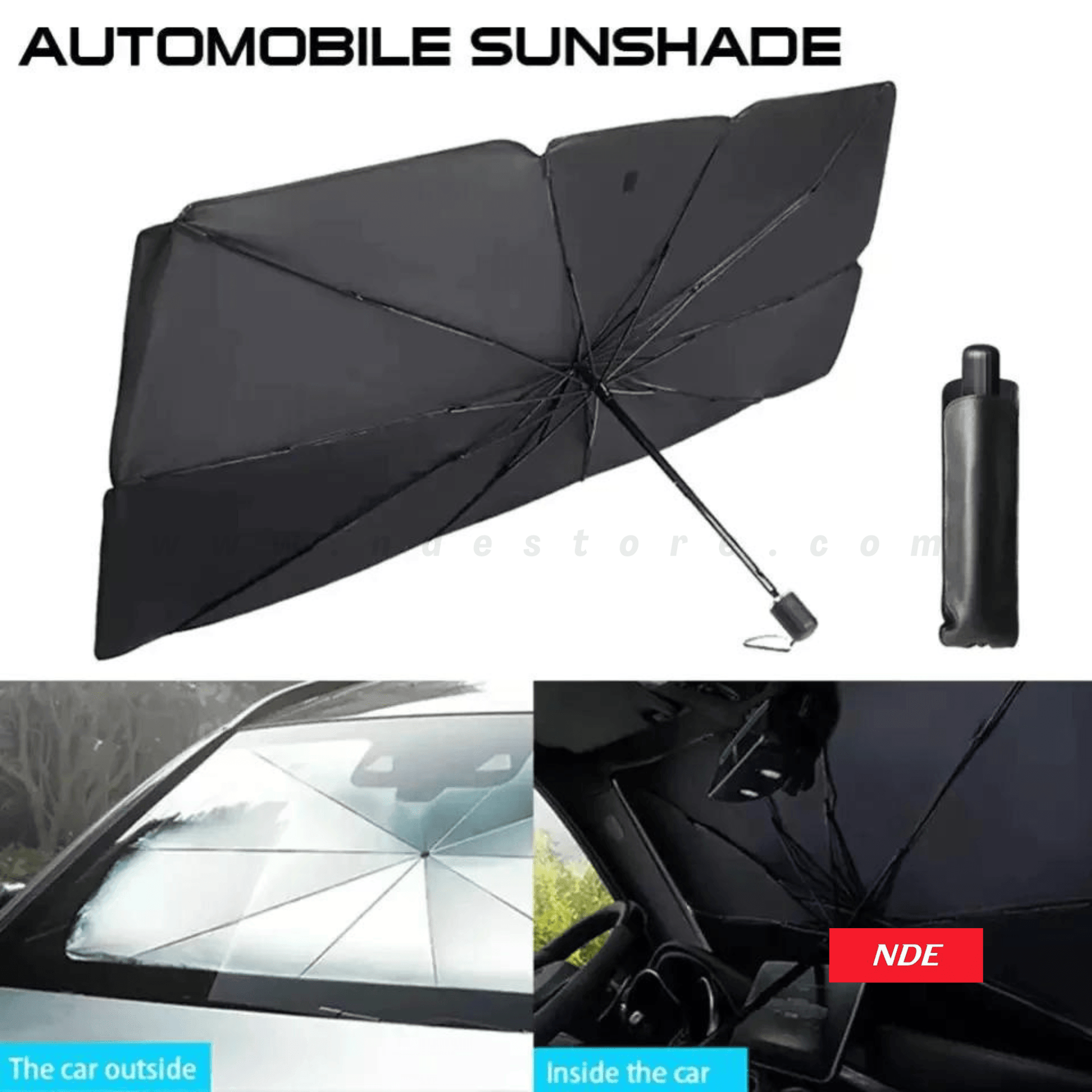 SUN SHADE FOLDING UMBRELLA FOR CAR WINDSHIELD - ndestore.com