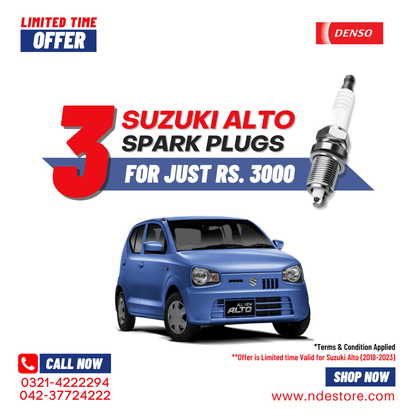 SPARK PLUG DENSO FOR SUZUKI ALTO 3 PIECES (2018-2024) - ndestore.com