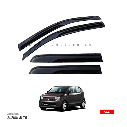 AIR PRESS BLACK TINTED DOOR WINDOW VISOR FOR SUZUKI ALTO (2018-2024)