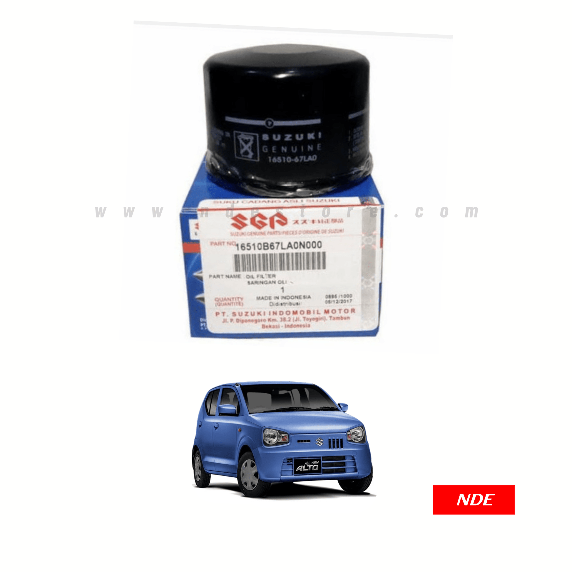 OIL FILTER FOR SUZUKI GENUINE PART FOR SUZUKI ALTO (2018-2024) - ndestore.com