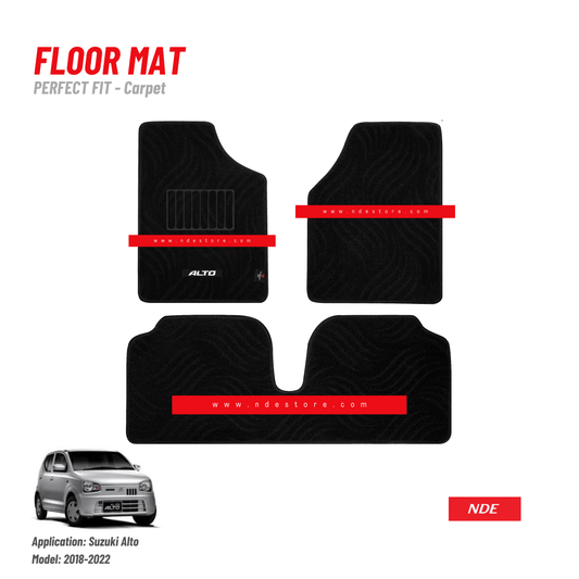 FLOOR MAT PREMIUM QUALITY FOR SUZUKI ALTO (2018-2024) - ndestore.com