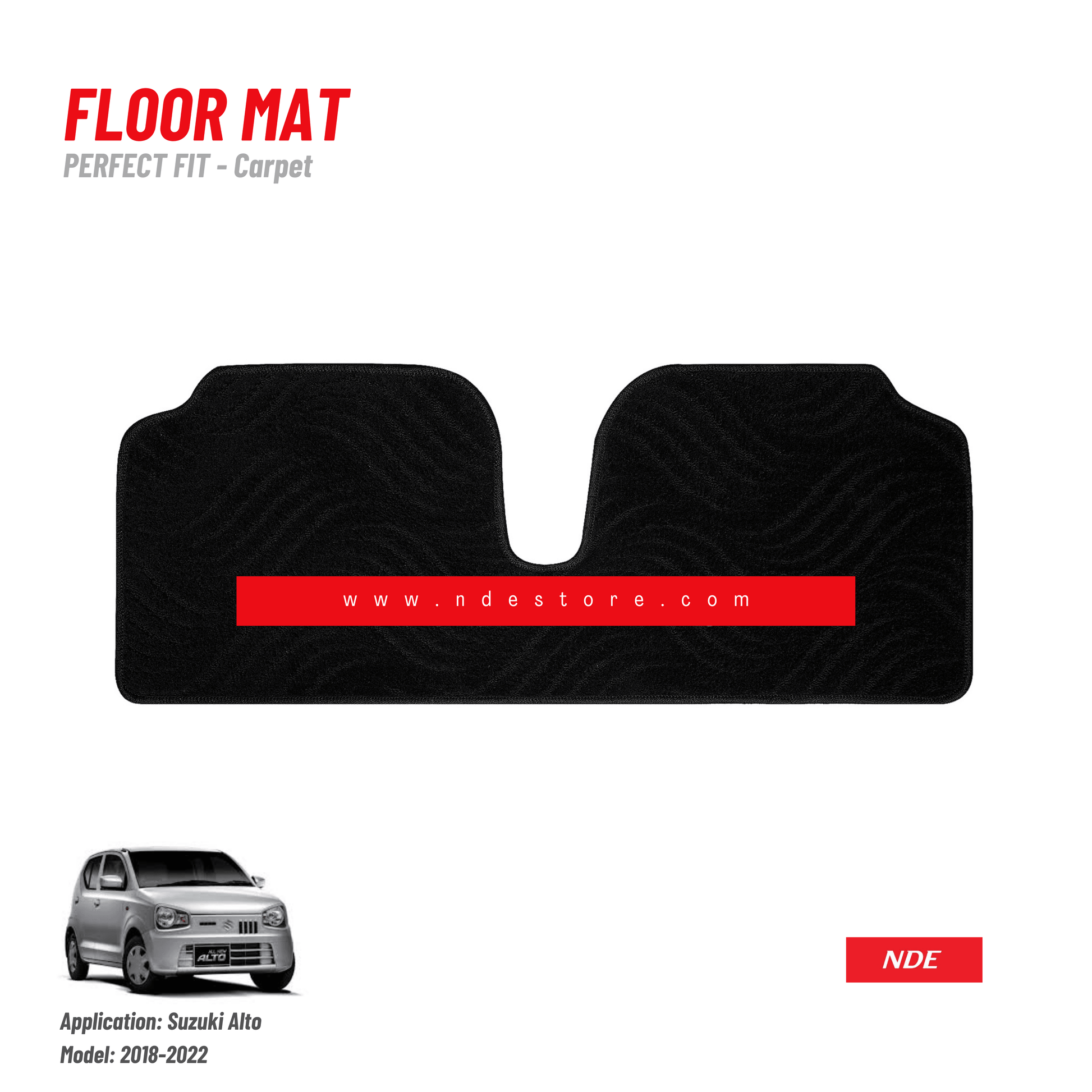 FLOOR MAT PREMIUM QUALITY FOR SUZUKI ALTO (2018-2024) - ndestore.com